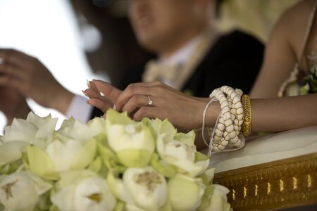 Thailand wedding ceremony traditional Abstract backgroundの写真素材