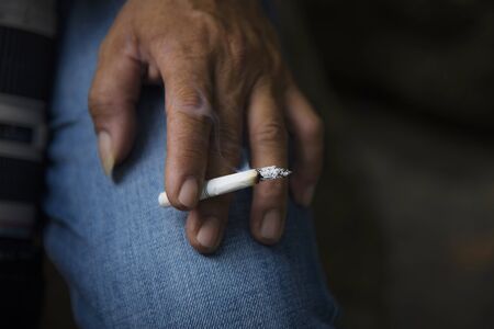 The dangers of smoke even death Abstract backgroundの写真素材