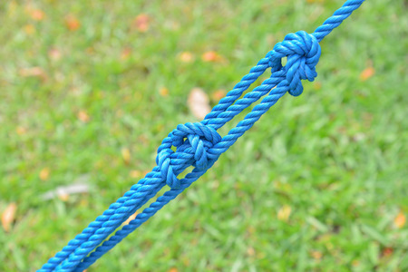 Rope with a knot on the back lawn near the intersection Sagna.