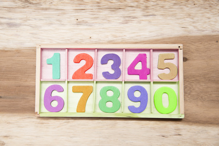 Colorful figure in the abstract wooden backgroundの写真素材