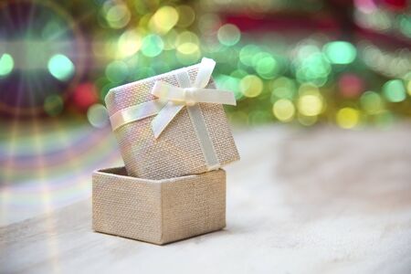 New Year gift boxes on Abstract backgroundの写真素材