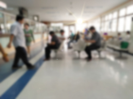 Blur patients in hospital medical backgroundの写真素材