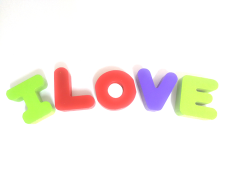 Gradient letters with text - Love, Texture backgroundの写真素材