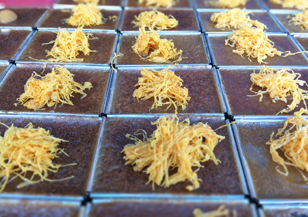 Variety of Thai Custard Dessert Recipe (Khanom Maw Kaeng)の写真素材