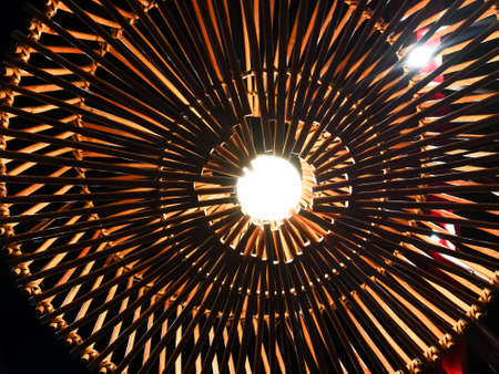 The background image of a light wood frame made of beautiful wood.の写真素材