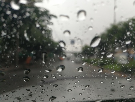 rain drops on the wing mirror,The concept of safety while driving