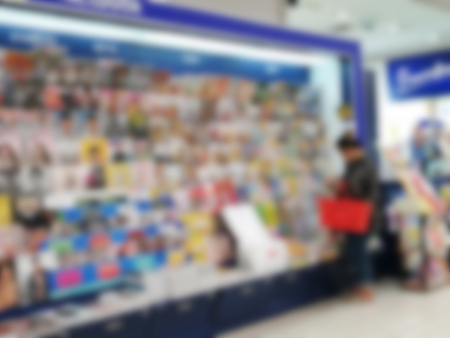 Blur shopping grocery store in the background in the wallpaper.の写真素材