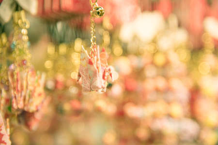Paper bird on the beautiful bokeh