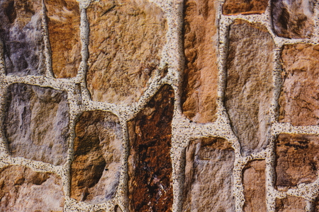 Surface of paper for vintage brick patterned wallpaper.