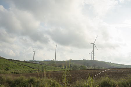 Windmills farm or Wind turbine power generators