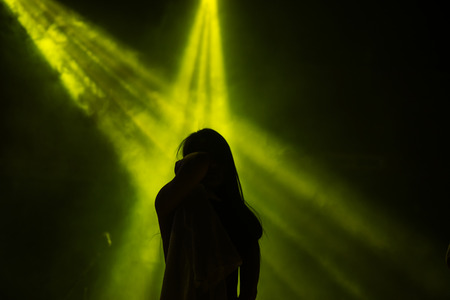 Colorful Laser effect over a plain black background