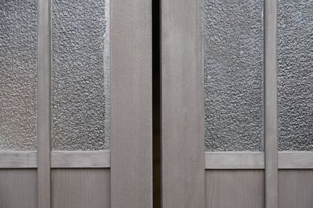 Architectural details of Japanese wooden house siding stylesの写真素材