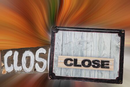 Label frame closed on a colorful illustration backgroundの写真素材