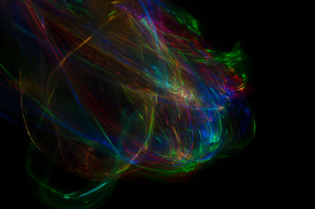 Abstract light and colorful blur background on black background with copy spaceの写真素材