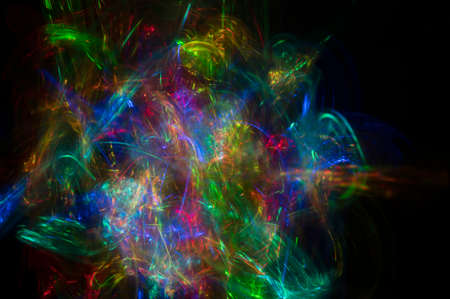 Abstract light and colorful blur background on black background with copy spaceの写真素材