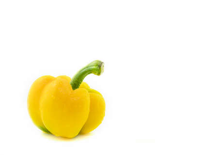 bell pepper with vitamins for food isolated on white with copy spaceの写真素材
