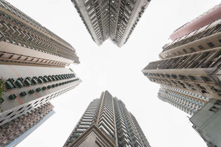 Building or skyscrapers design concept of buildings and landmarks on white background.の写真素材
