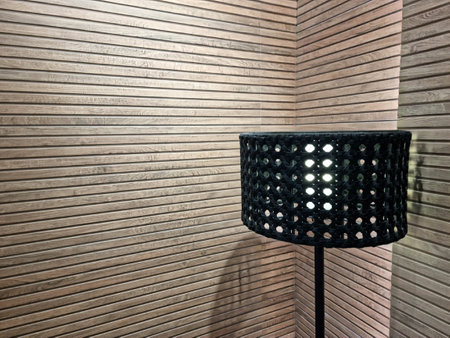 Black lamp on abstract background material object structure pattern wallpaperの写真素材