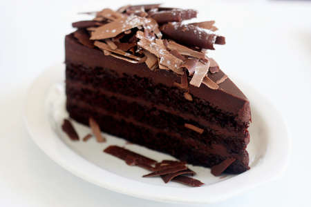 A piece of chocolate cakeの写真素材