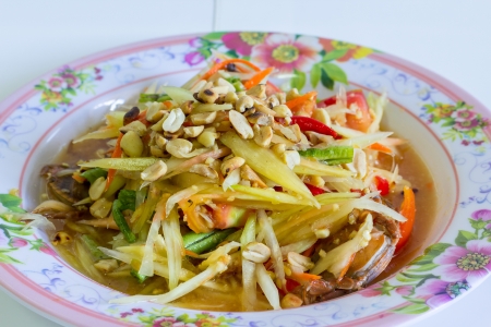 Thai papaya salad foodの写真素材
