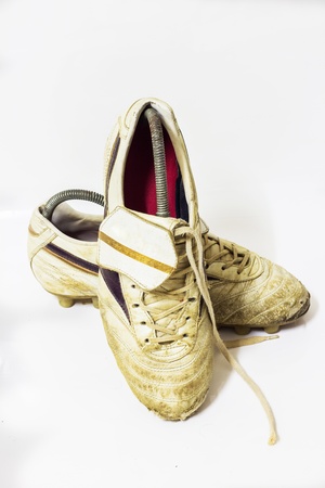 White soccer shoesの写真素材