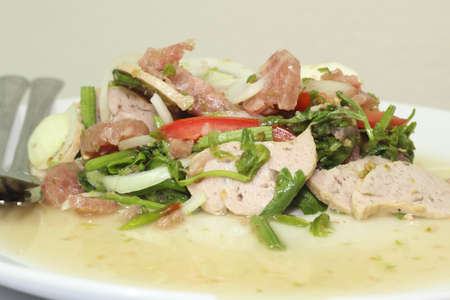 Thai Yum pork saladの写真素材