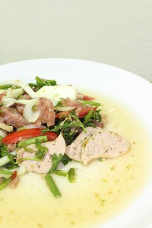 Thai Yum pork saladの写真素材