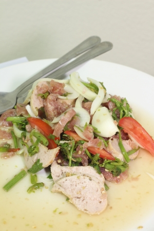 Thai Yum pork saladの写真素材