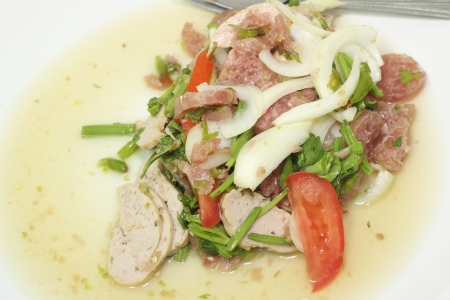 Thai Yum pork saladの写真素材