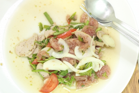 Thai Yum pork saladの写真素材