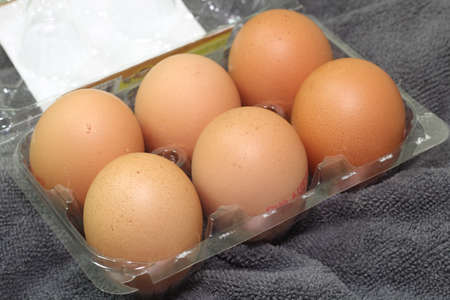 Organic eggs の写真素材