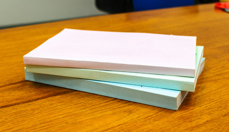 books on a wood backgroundの写真素材