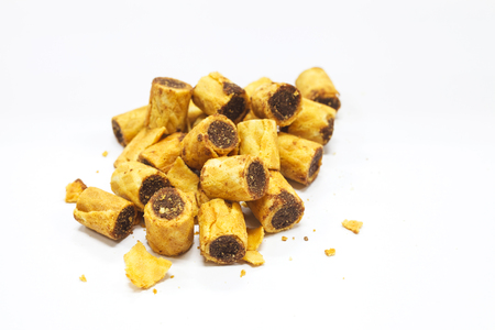 collon biscuit on white backgroundの写真素材