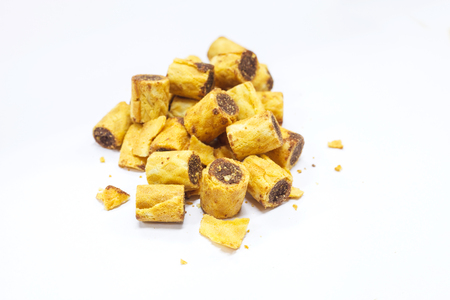 collon biscuit on white backgroundの写真素材