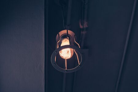 Vintage lamp dark filterの写真素材