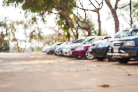 blur image of the parkingの写真素材