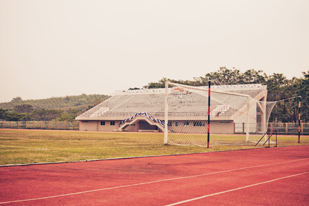 Soccer Goal or Football Goal , Vintage color filterの写真素材