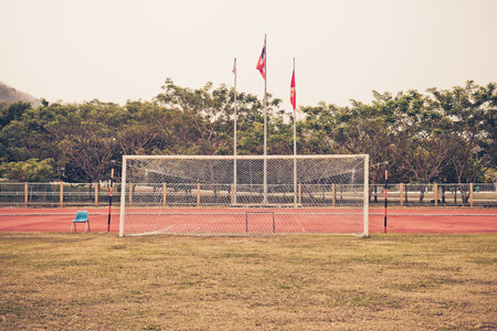 Soccer Goal or Football Goal , Vintage color filterの写真素材