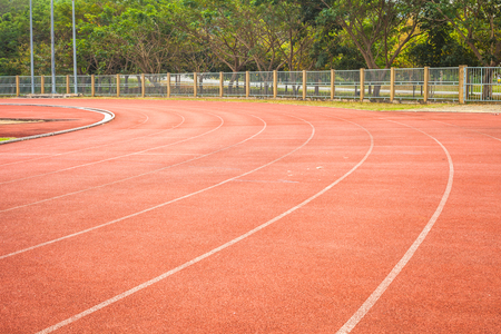 running track in stadium at Mae Fah Luang University, ChiangRai Thailandの写真素材