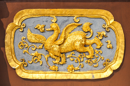 Buddhist art Stone ane Wood carvingsの写真素材