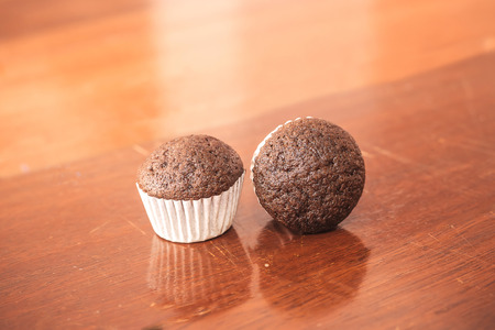 Close up of Cake banana cupの写真素材