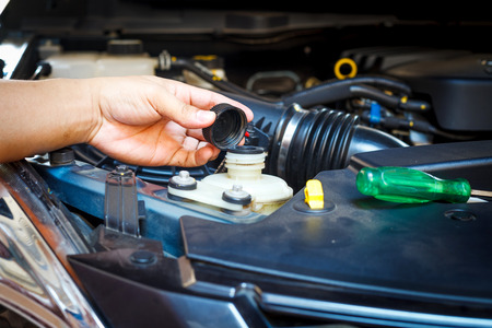 checking car engine and Auto Repairの写真素材