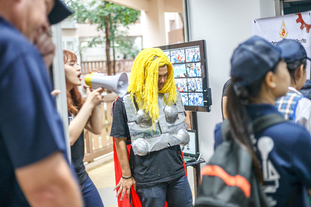 CHIANG-RAI THAILAND-AUG 16: Students in Chiang Rai Province do science day activities at Mae Fah Luang University on august 16, 2017 at Mae Fah Luang University , Chiang-rai Thailand.のeditorial素材