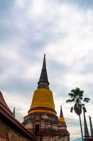 The ruin temple in ayutthaya thailandのeditorial素材