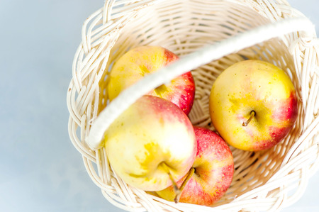 fresh applesの写真素材