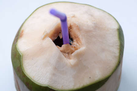 Coconut on white backgroundの写真素材