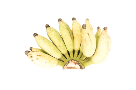 ripe banana isolated on white backgroundの写真素材