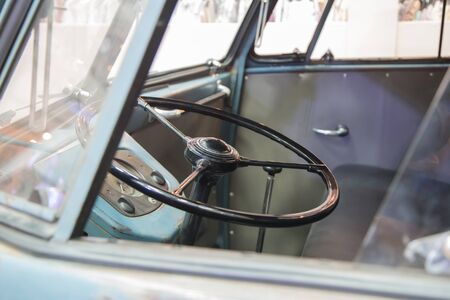 Old car on exhibition of vintage cars.の写真素材