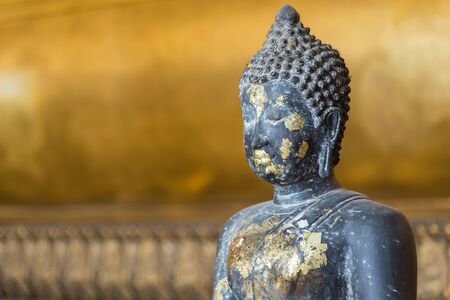 Close up of Black Buddha.の写真素材