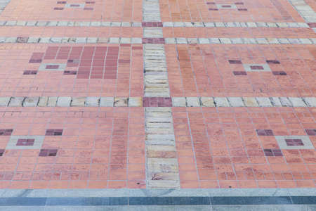 Closeup steps and a brick wall.の写真素材